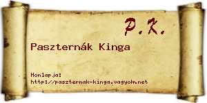 Paszternák Kinga névjegykártya
