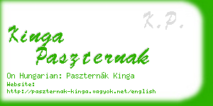 kinga paszternak business card